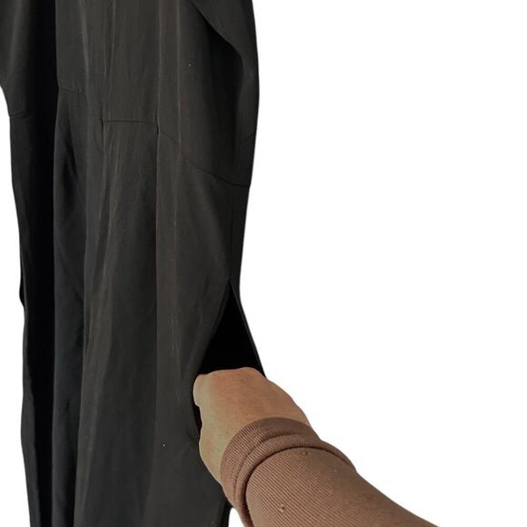 NWT! Everlane Japanese GoWeave Slip Jumpsuit Women's 16 Black Wrinkle Resistant - Picture 5 of 8